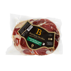 Paleta deshuesada de cebo de campo 50% raza ibérica Ibéricos Benito envasada al vacío