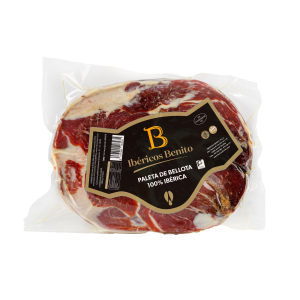 Paleta deshuesada 100% bellota ibérica Ibéricos Benito envasada al vacío